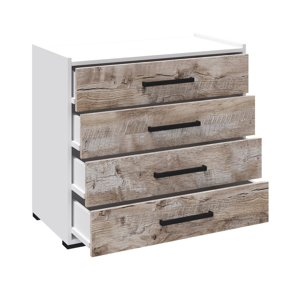 Спальня Соната комод белый/дуб юкон